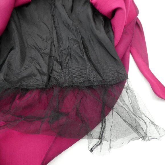 VeLVet Vintage iridescent Dress Midi Sweetheart Neck Short Puff Sleeve Tie Back - Picture 5 of 7